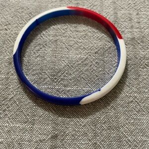 Colorful Red, White, and Blue Bangle Bracelet